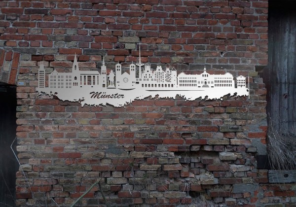 Münster Stadt Skyline Edelstahl Wandbild