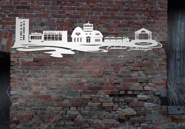 Boltenhagen Stadt Wandbild aus rostfreiem Edelstahl